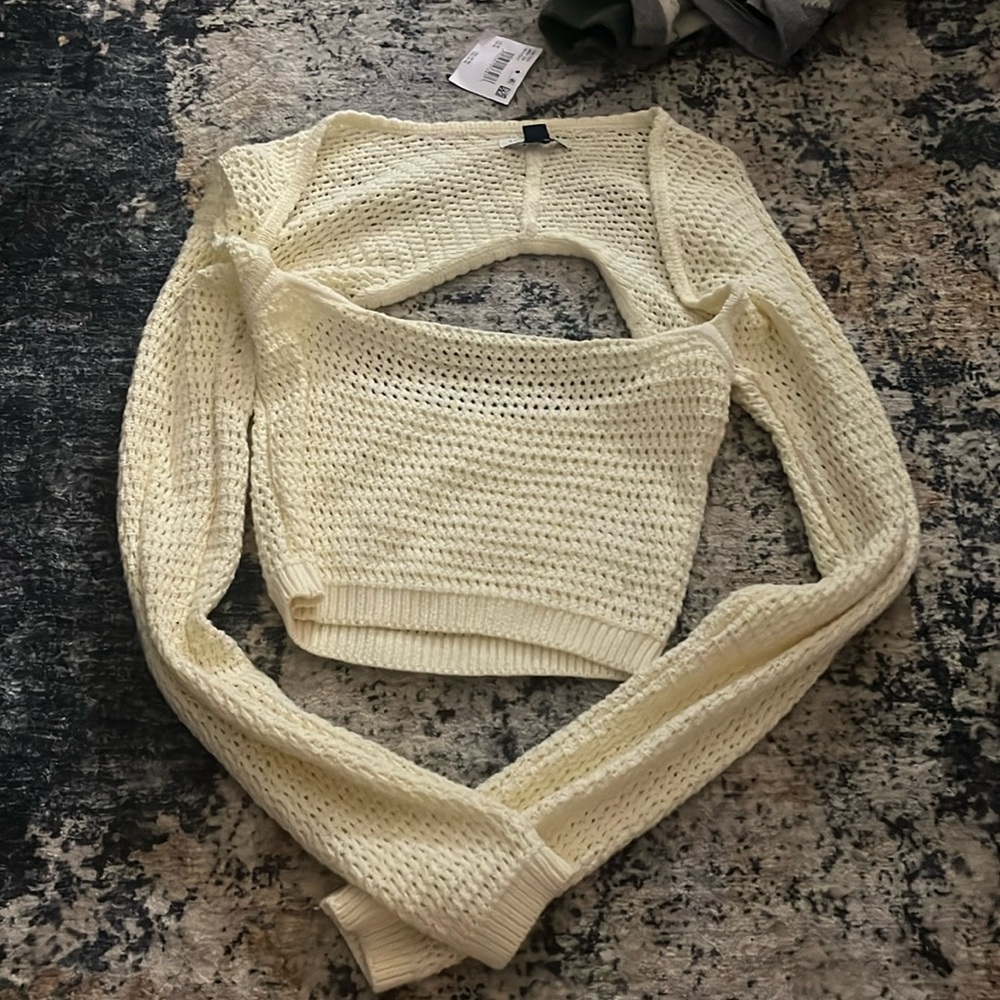 american eagle sweater crop top
